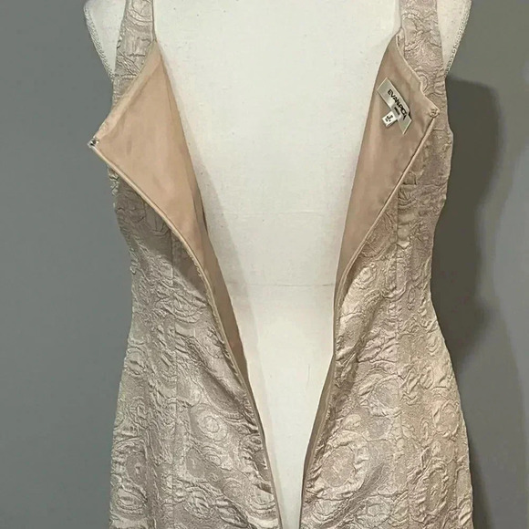 Evan Picone size 12 cream/beige tapestry style with golden sparkle EUC - Picture 13 of 16
